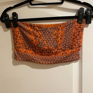 Free People Intimately Bright Orange Bandeau Bralette